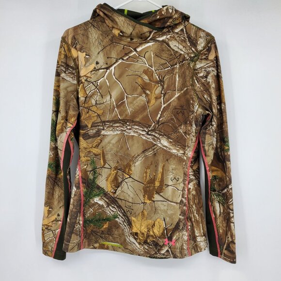 Under Armour Scent Control Fitted Cold Gear Camo Hunting Base Layer Sweatshirt L - Picture 1 of 10